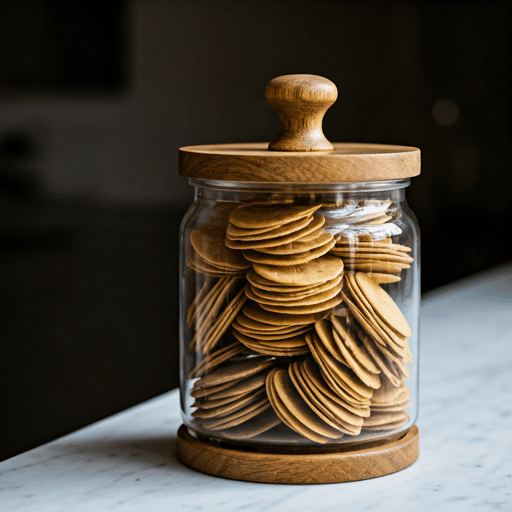 Glass LUCK CLAWS Airtight Treat Jar.