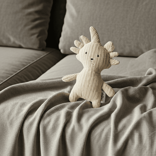 Corduroy woodland fox dog toy by LUCK CLAWS.