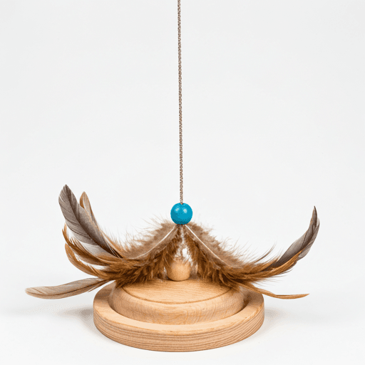 LUCK CLAWS feather chase cat toy.