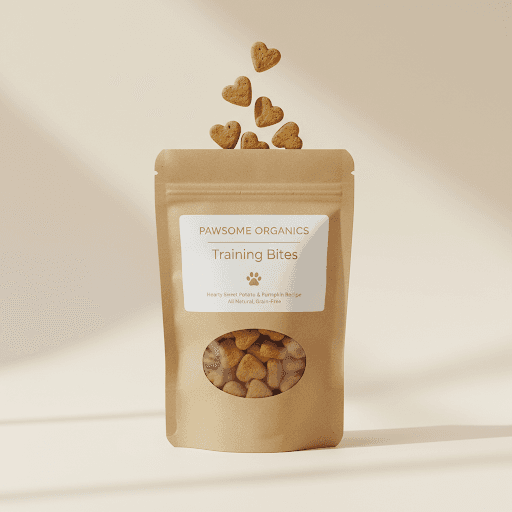 LUCK CLAWS Organic Training Treats bag.